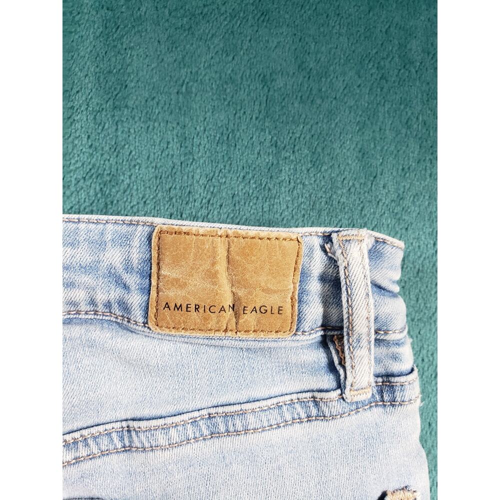 American Eagle Jeans Size 00 Womens Blue Stretch Pants High Rise Real Flared - Picture 14 of 15